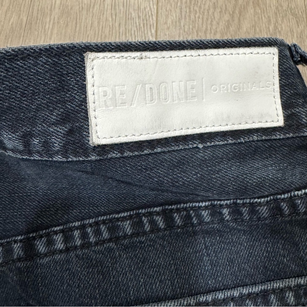 Re/Done Women's Jeans Originals High Rise Ankle Zip 90's in Worn Black Size 25 - Picture 9 of 9
